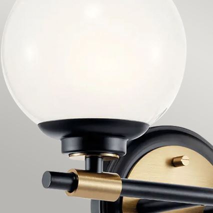Kichler - LED vannas istabas sienas gaismeklis BENNO 2xLED/3W/230V melna/zelta IP44