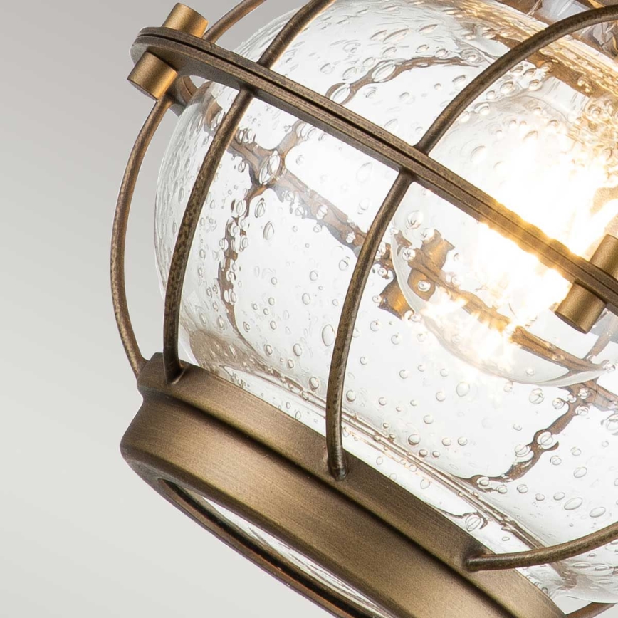 Kichler - Āra sienas gaismeklis BRIDGE POINT 1xE27/60W/230V IP44 misiņš