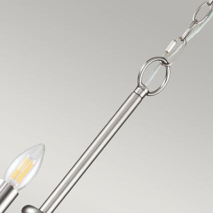 Kichler - piekaramā lustra CAPITOL HILL ar ķēdi 12xE14/40W/230V, matēts hroms