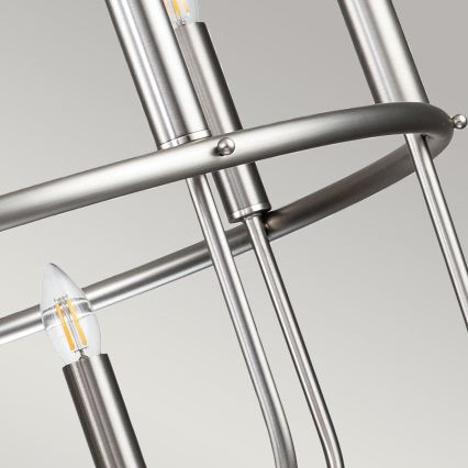 Kichler - piekaramā lustra CAPITOL HILL ar ķēdi 12xE14/40W/230V, matēts hroms