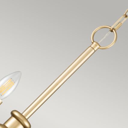 Kichler - Lustra ar ķēdi CAPITOL HILL 12xE14/40W/230V, zeltaina