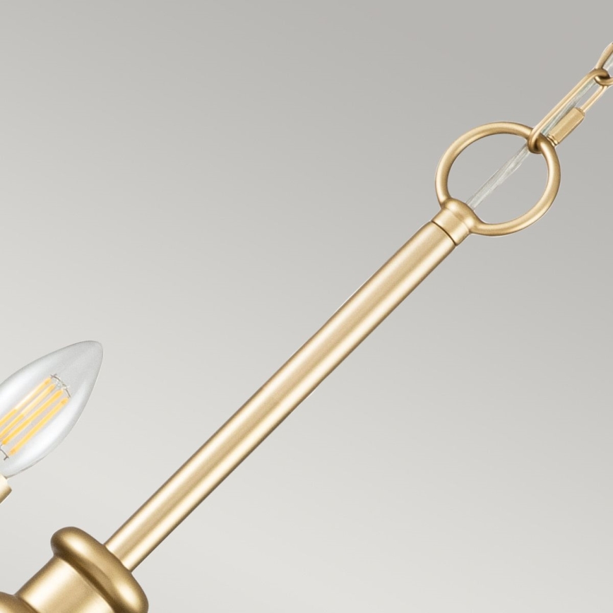 Kichler - Lustra ar ķēdi CAPITOL HILL 12xE14/40W/230V, zeltaina