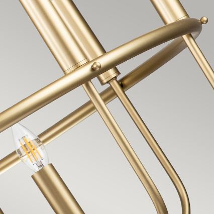 Kichler - Lustra ar ķēdi CAPITOL HILL 12xE14/40W/230V, zeltaina