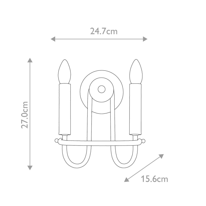 Kichler - Sienas gaismeklis CAPITOL HILL 2xE14/40W/230V zelta