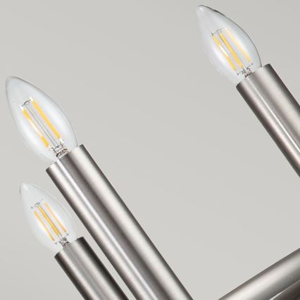 Kichler - lustra ar ķēdi CAPITOL HILL 6xE14/40W/230V matēts hroms