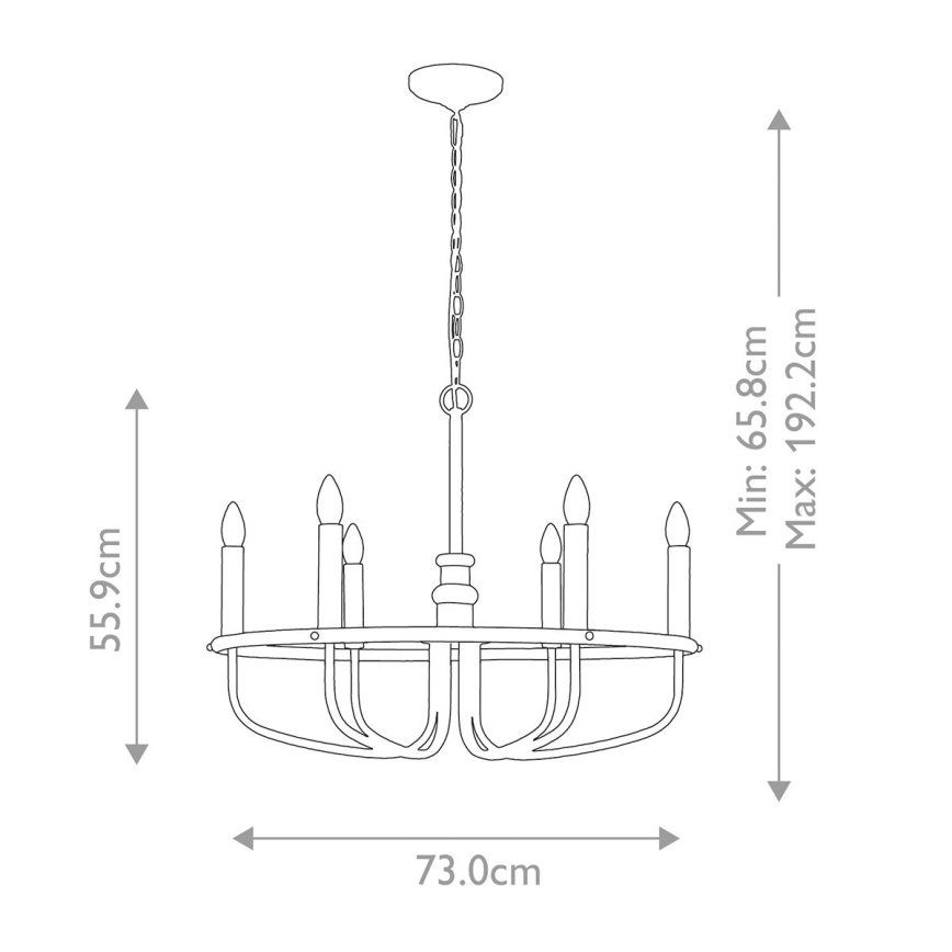 Kichler - Lustra ar ķēdi CAPITOL HILL 6xE14/40W/230V