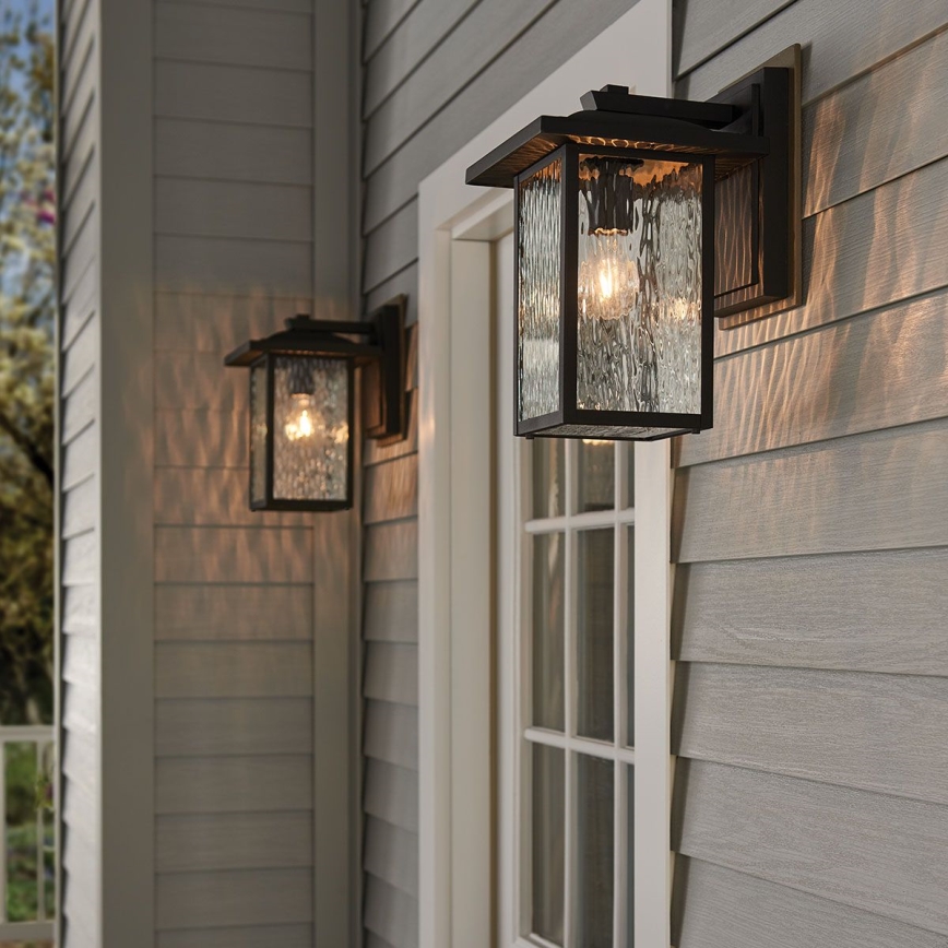 Kichler - Āra sienas lampa CAPPANNA 1xE27/60W/230V IP44 melna