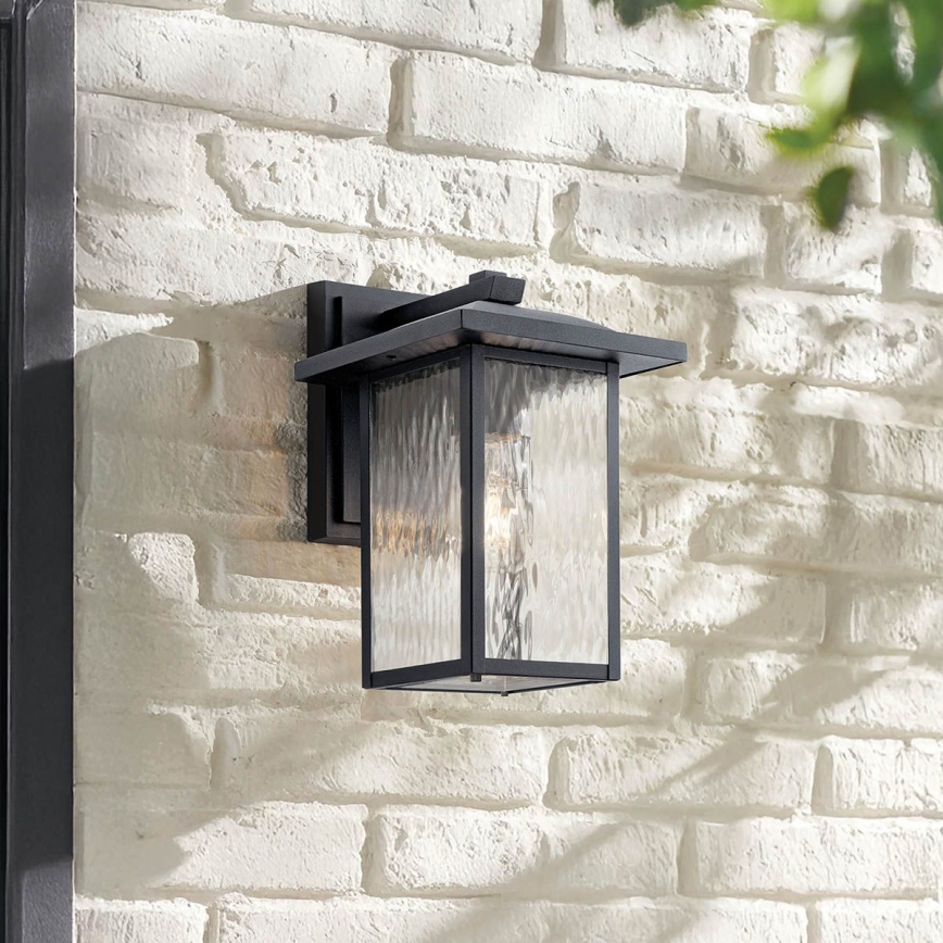 Kichler - Āra sienas lampa CAPPANNA 1xE27/60W/230V IP44 melna