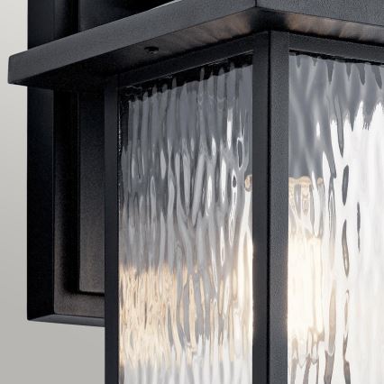 Kichler - Āra sienas lampa CAPPANNA 1xE27/60W/230V IP44 melna