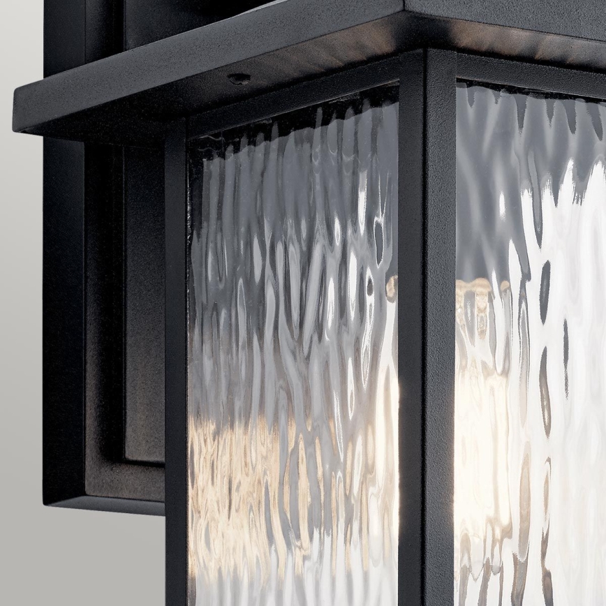 Kichler - Āra sienas lampa CAPPANNA 1xE27/60W/230V IP44 melna