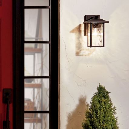 Kichler - Āra sienas lampa CAPPANNA 1xE27/60W/230V IP44 melna
