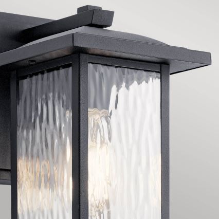 Kichler - Āra sienas lampa CAPPANNA 1xE27/60W/230V IP44 melna