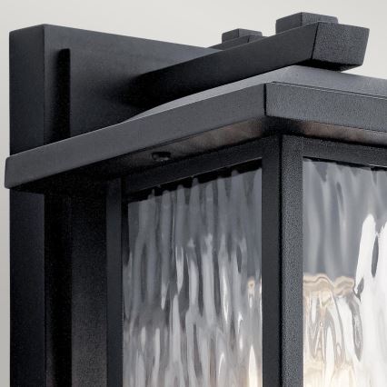 Kichler - Āra sienas lampa CAPPANNA 1xE27/60W/230V IP44 melna