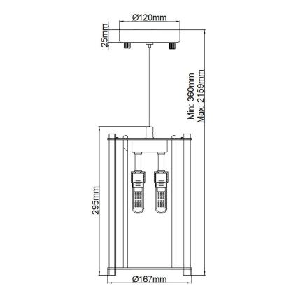 Kichler - LED Vannas istabas lustra ar auklu CRYSTAL SKYE 2xG9/3W/230V IP44