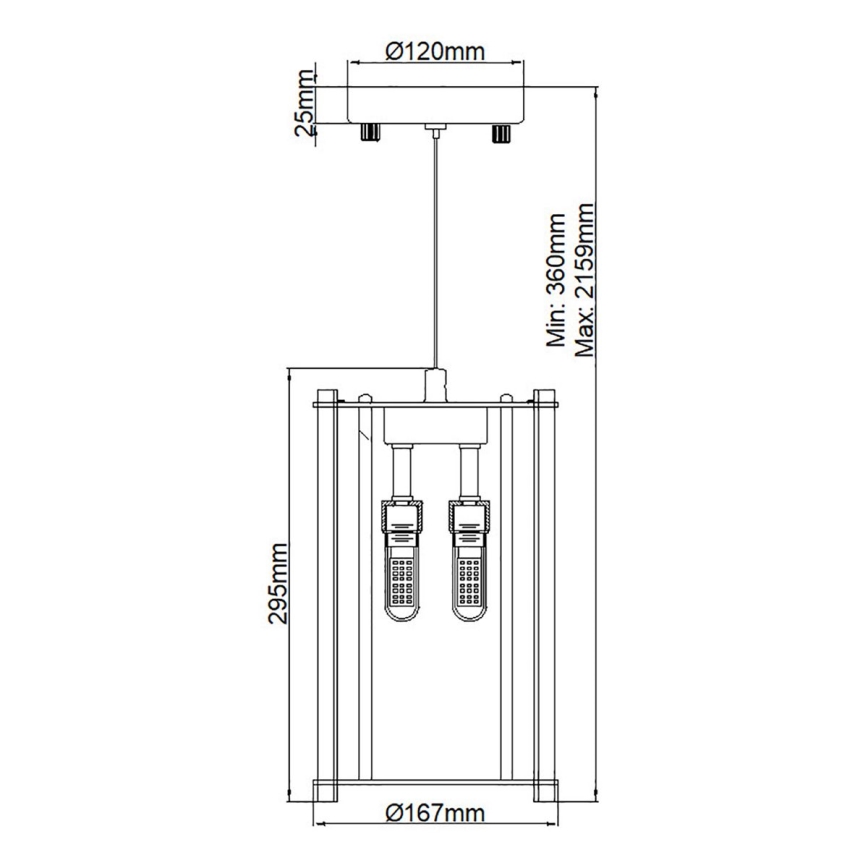 Kichler - LED Vannas istabas lustra ar auklu CRYSTAL SKYE 2xG9/3W/230V IP44