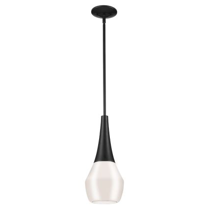 Kichler - DEELA griestu lustra ar stieni 1xE27/60W/230V Ø 17,8 cm melna