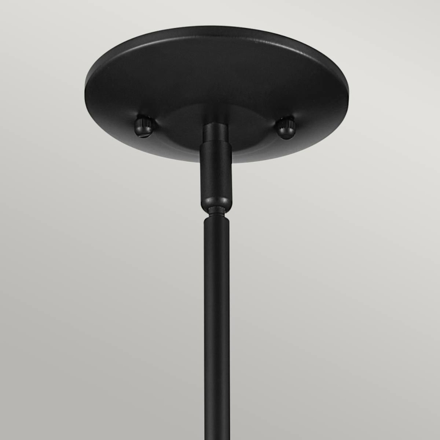 Kichler - DEELA griestu lustra ar stieni 1xE27/60W/230V Ø 17,8 cm melna