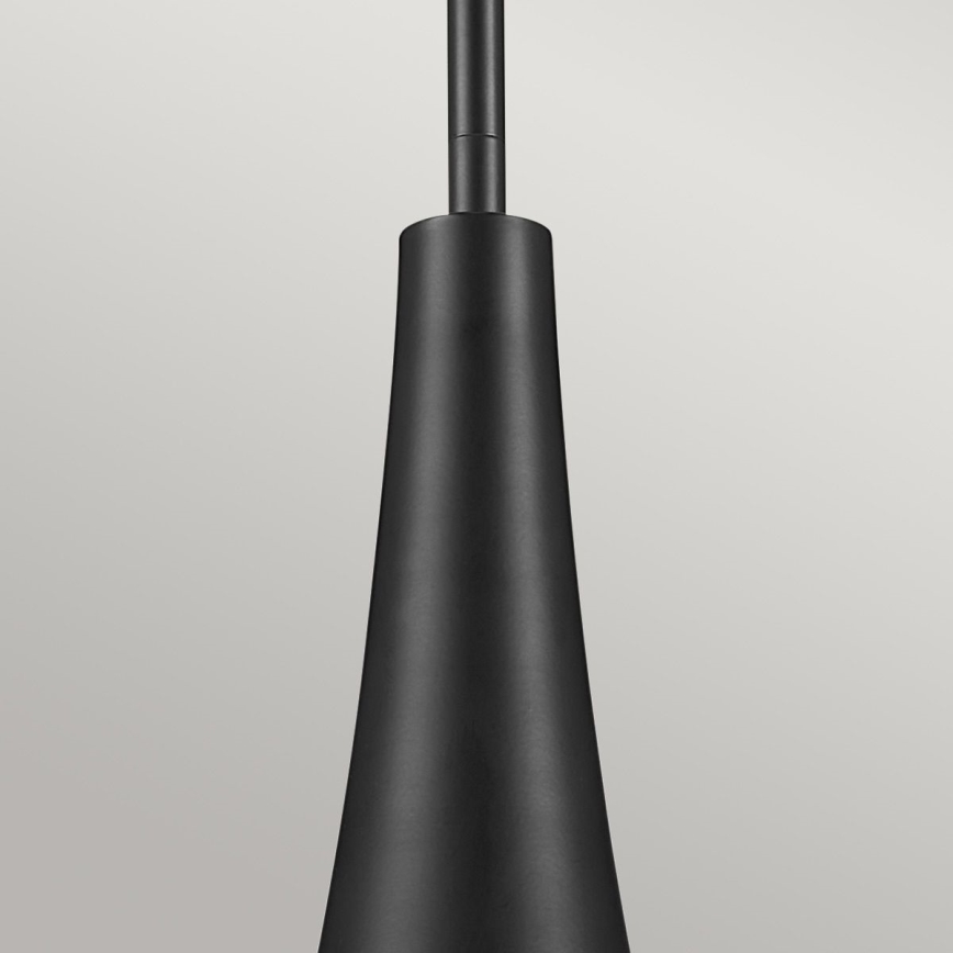 Kichler - DEELA griestu lustra ar stieni 1xE27/60W/230V Ø 17,8 cm melna