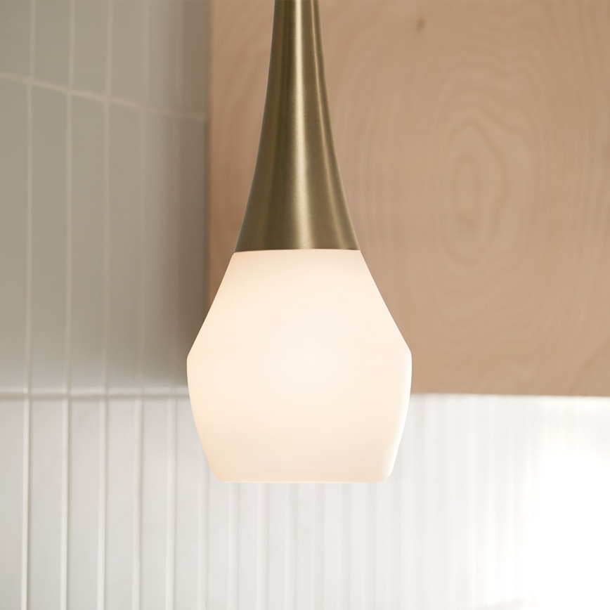 Kichler - Lustra ar stieni DEELA 1xE27/60W/230V d. 17,8 cm misiņš