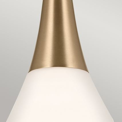 Kichler - Lustra ar stieni DEELA 1xE27/60W/230V d. 17,8 cm misiņš