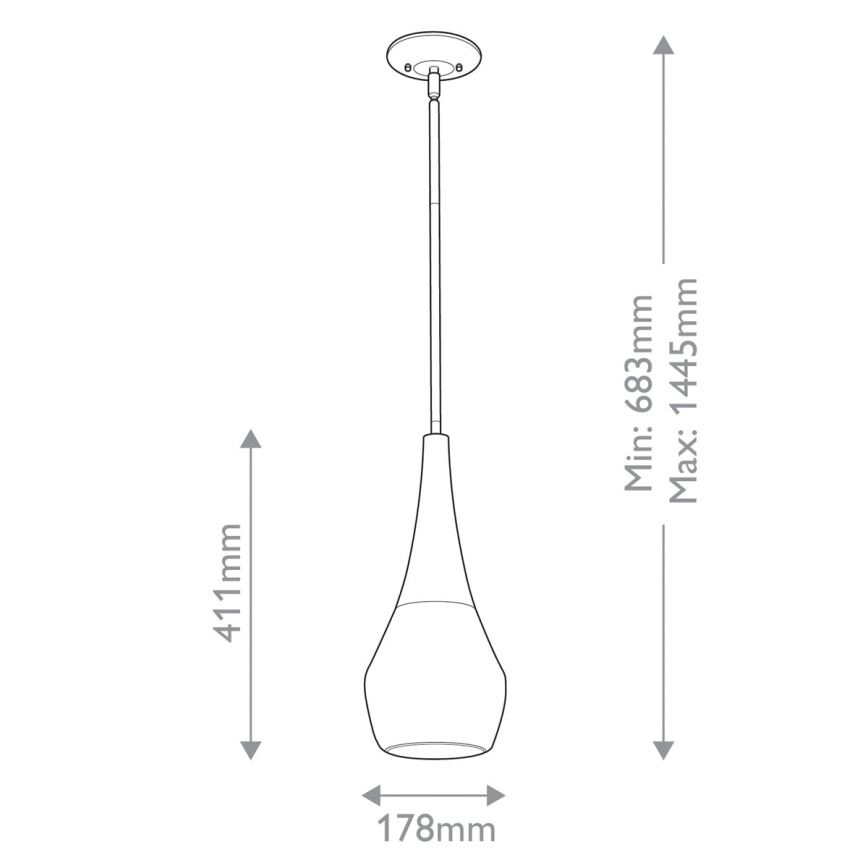Kichler - Lustra ar stieni DEELA 1xE27/60W/230V d. 17,8 cm misiņš