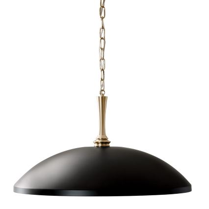 Kichler - Lustra ar ķēdi DELAROSA 1xE27/60W/230V melna/misiņš