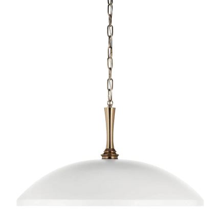 Kichler - Lustra ar ķēdi DELAROSA 1xE27/60W/230V balta/misiņš