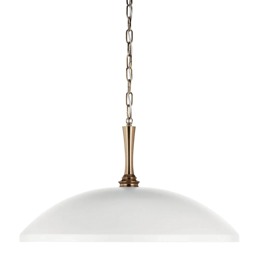 Kichler - Lustra ar ķēdi DELAROSA 1xE27/60W/230V balta/misiņš