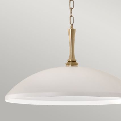 Kichler - Lustra ar ķēdi DELAROSA 1xE27/60W/230V balta/misiņš