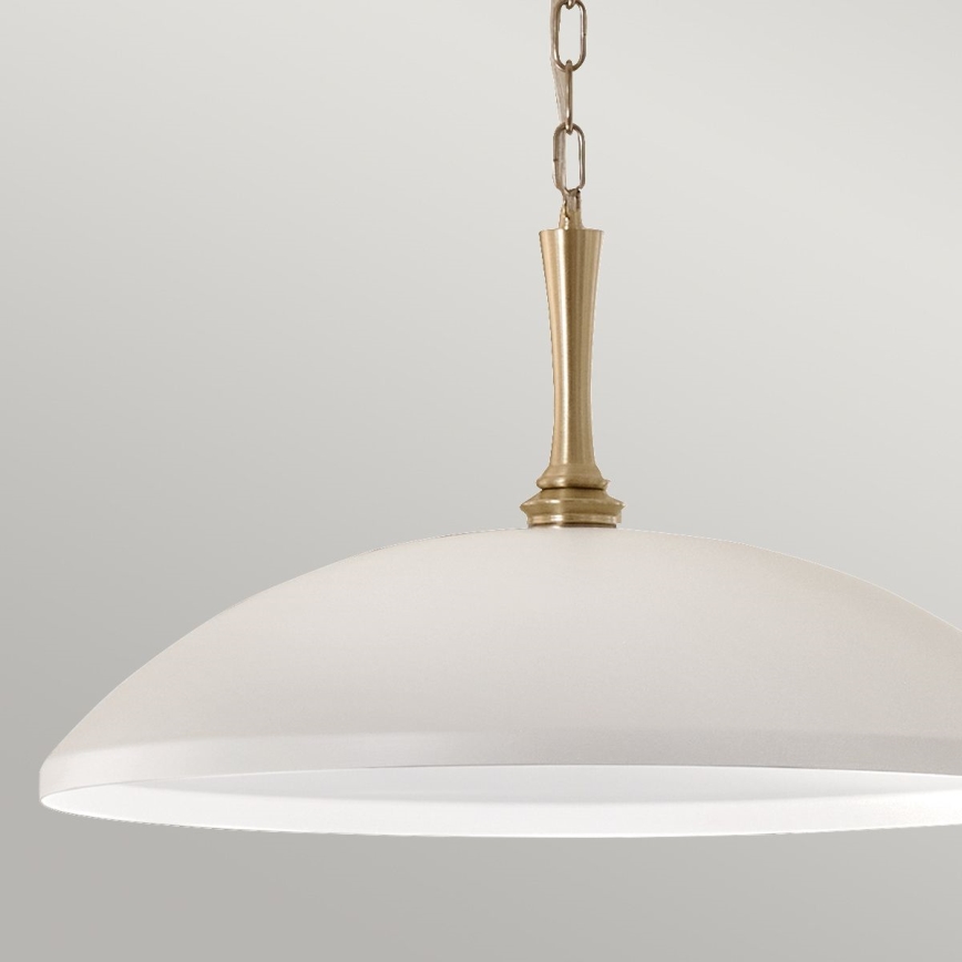 Kichler - Lustra ar ķēdi DELAROSA 1xE27/60W/230V balta/misiņš