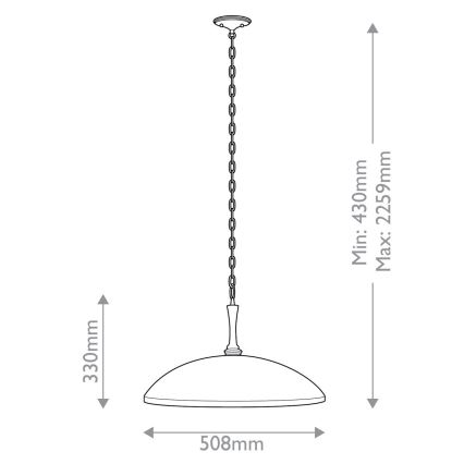 Kichler - Lustra ar ķēdi DELAROSA 1xE27/60W/230V balta/misiņš
