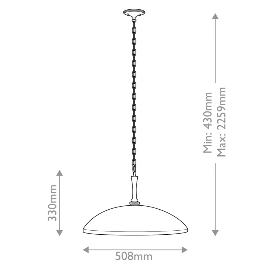 Kichler - Lustra ar ķēdi DELAROSA 1xE27/60W/230V balta/misiņš
