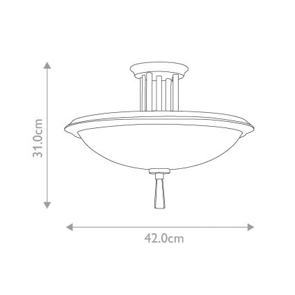 Kichler - Virsapmetuma lustra DREYFUS 3xE27/60W/230V matēts hroms