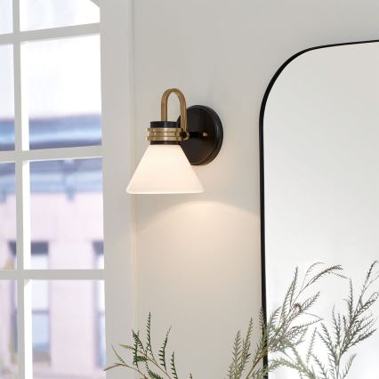 Kichler - LED Vannas istabas sienas lampa FARUM 1xG9/3W/230V IP44 melna/misiņš
