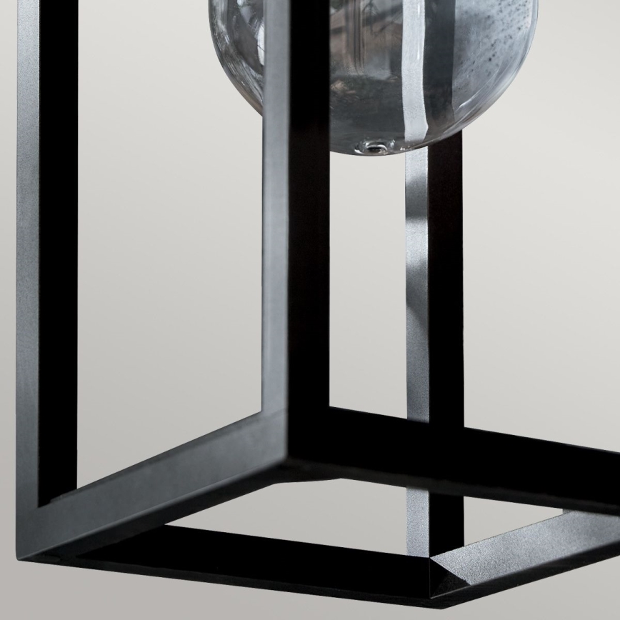 Kichler - Āra sienas lampa HONE 1xE27/60W/230V IP44 melna