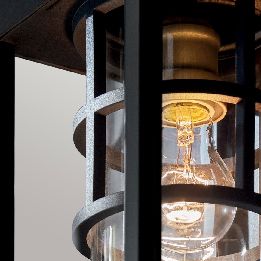 Kichler - Āra sienas gaismeklis HONE S 1xE27/60W/230V IP44 melns