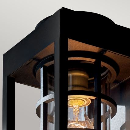 Kichler - Āra sienas gaismeklis HONE S 1xE27/60W/230V IP44 melns