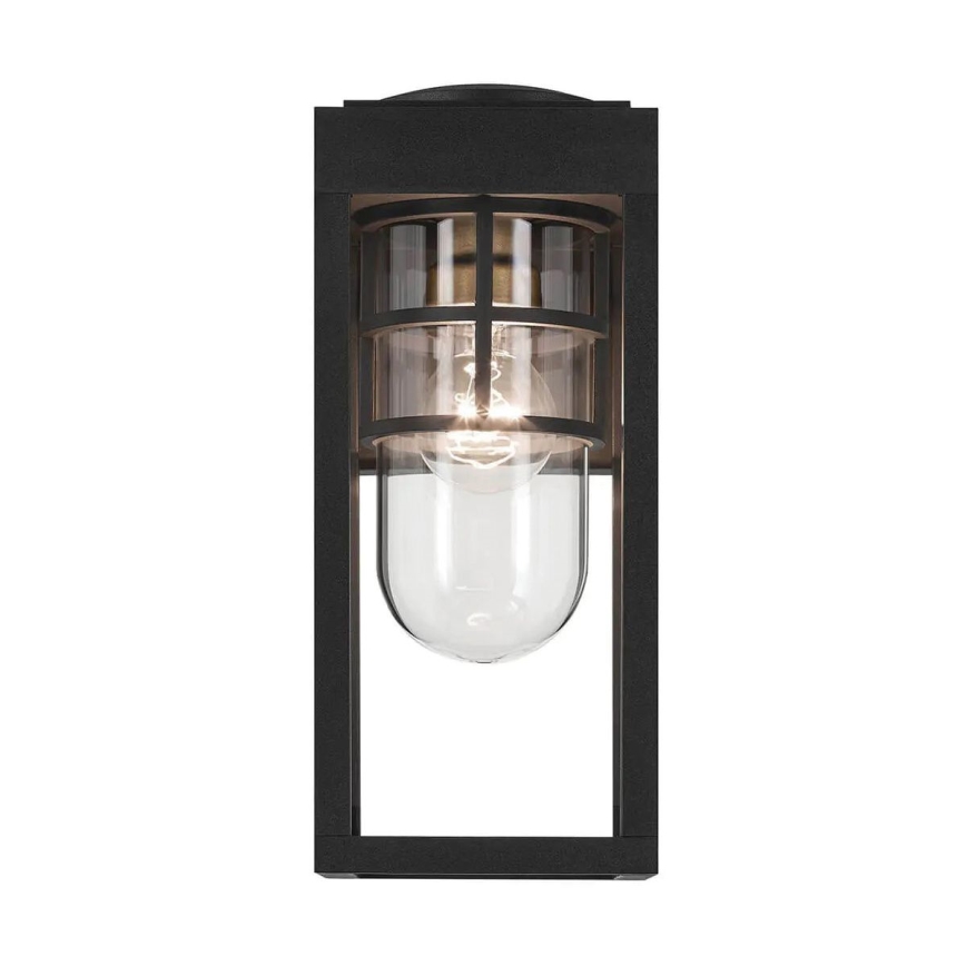 Kichler - Āra sienas lampa HONE 1xE27/60W/230V IP44 melna