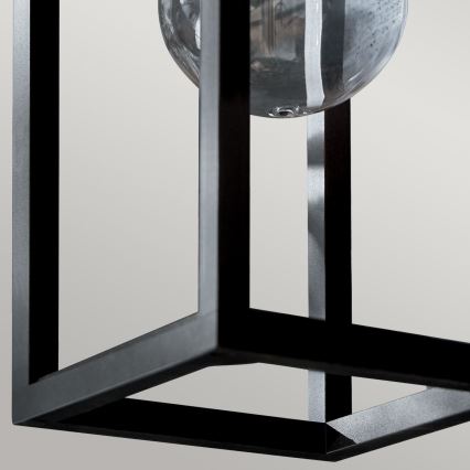 Kichler - Āra sienas lampa HONE 1xE27/60W/230V IP44 melna