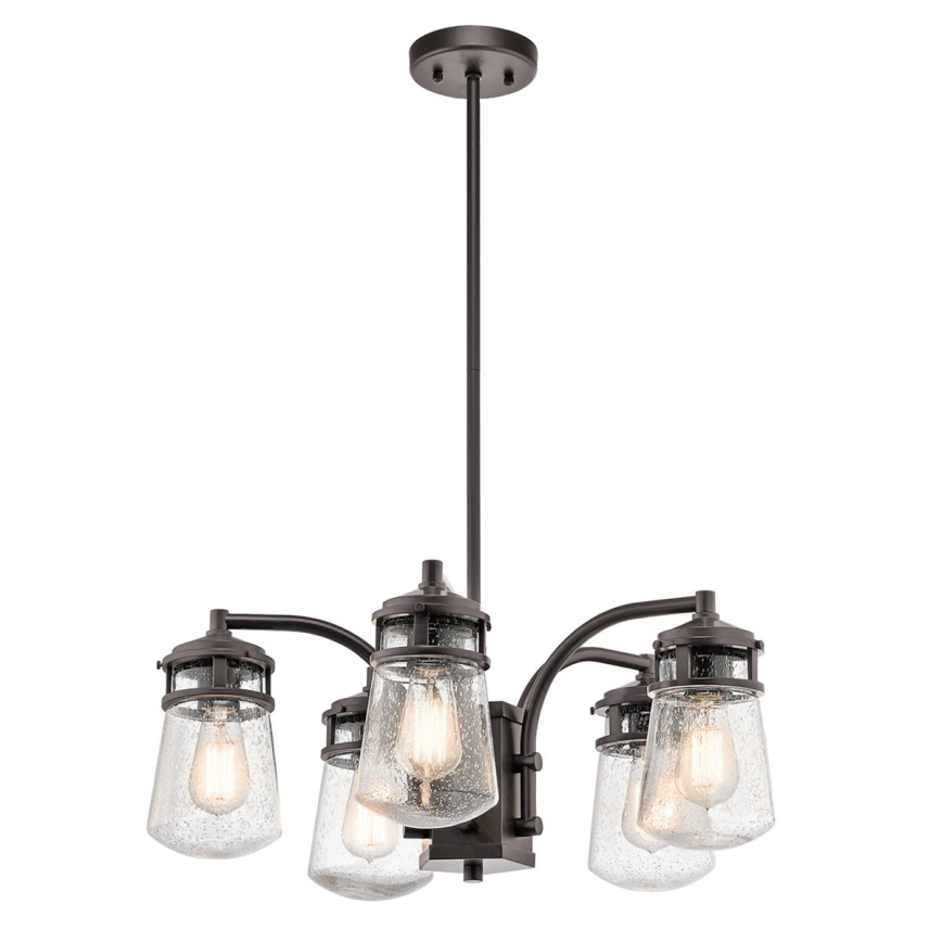 Kichler - Āra lustra ar stieni LYNDON 5xE27/60W/230V IP44