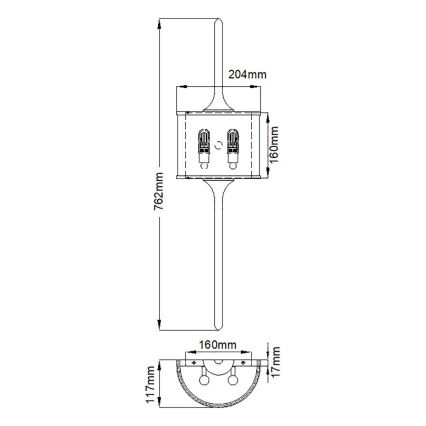 Kichler - LED Vannas istabas sienas lampa 2xG9/3,5W/230V IP44