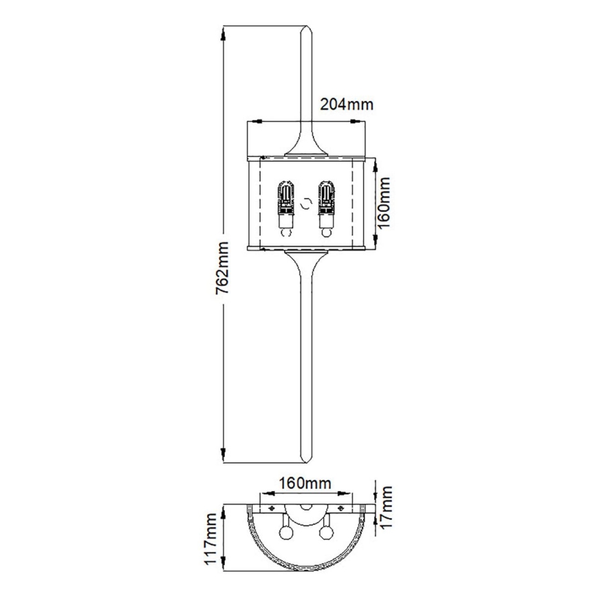 Kichler - LED Vannas istabas sienas lampa 2xG9/3,5W/230V IP44