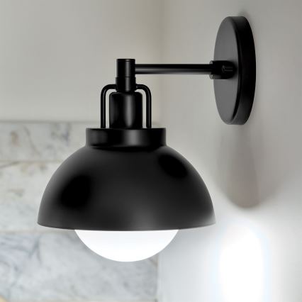 Kichler - Sienas lampa NIVA 1xE27/40W/230V melna