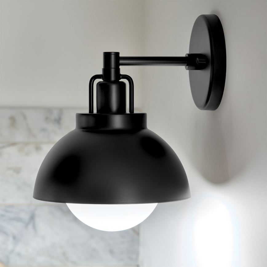 Kichler - Sienas lampa NIVA 1xE27/40W/230V melna