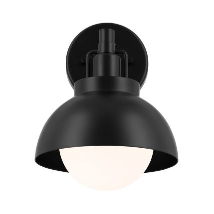 Kichler - Sienas lampa NIVA 1xE27/40W/230V melna