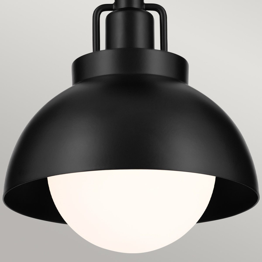 Kichler - Sienas lampa NIVA 1xE27/40W/230V melna