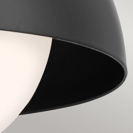 Kichler - Sienas lampa NIVA 1xE27/40W/230V melna