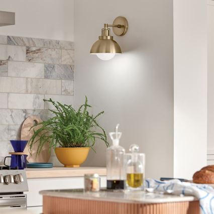 Kichler - Sienas lampa NIVA 1xE27/40W/230V misiņš