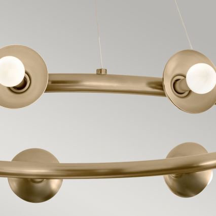 Kichler - lustra uz troses PALTA 9xE14/40W/230V zelta