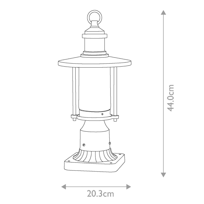 Kichler - Āra lampa RIVERWOOD 1xE27/60W/230V IP44 melna